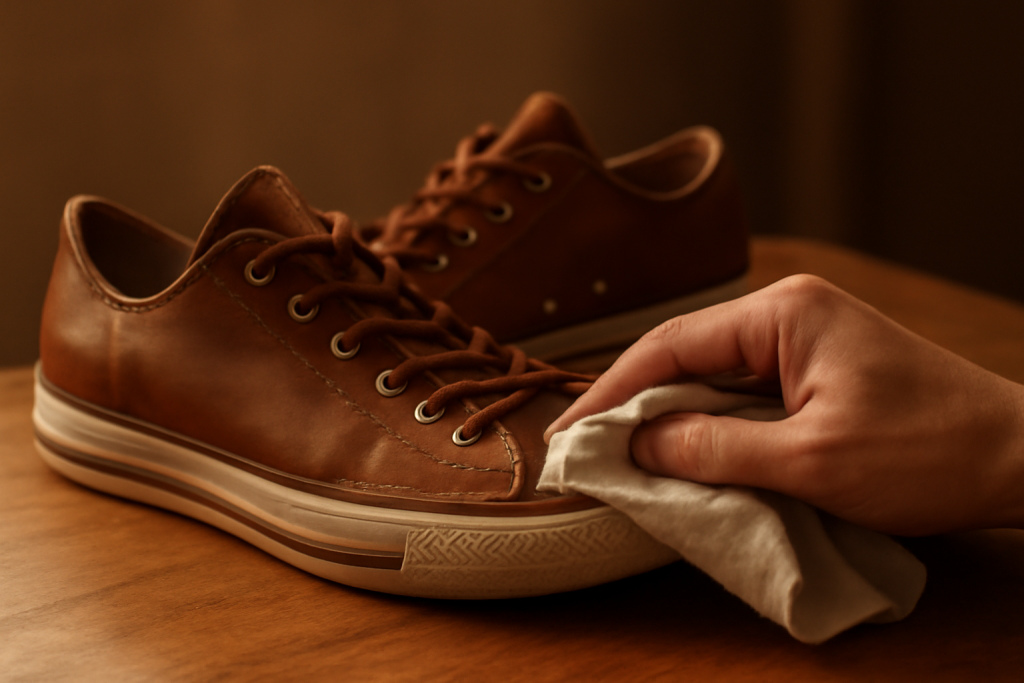 Comment entretenir ses Converse en cuir pour éviter les craquelures ?