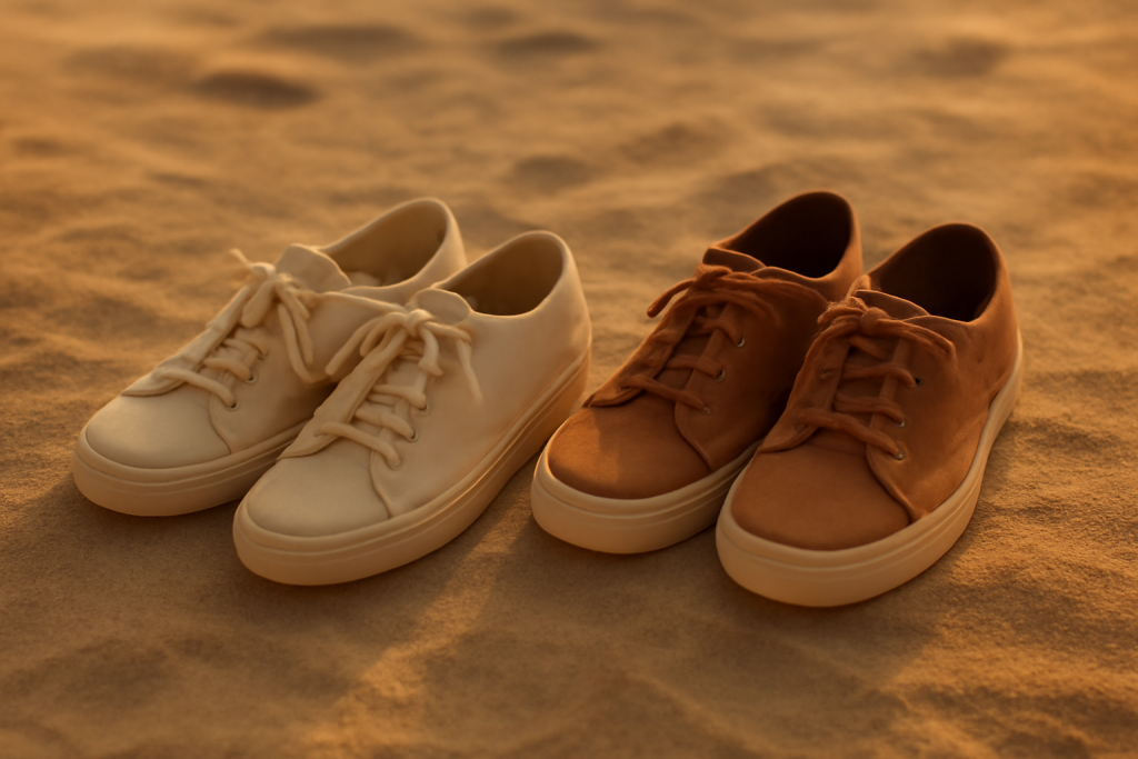 Baskets cuir ou toile : quel choix pour affronter les fortes chaleurs ?